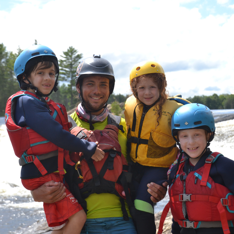 Kids Kayaking Ottawa River Ontario Canada