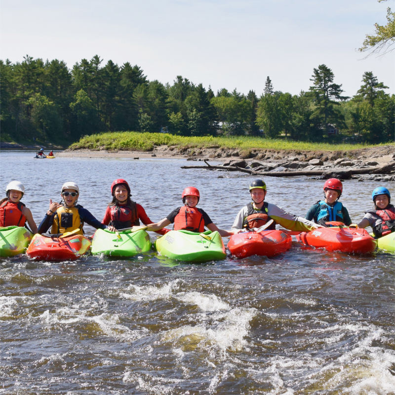 Teen Group Kayaking Ottawa Ontario Canada